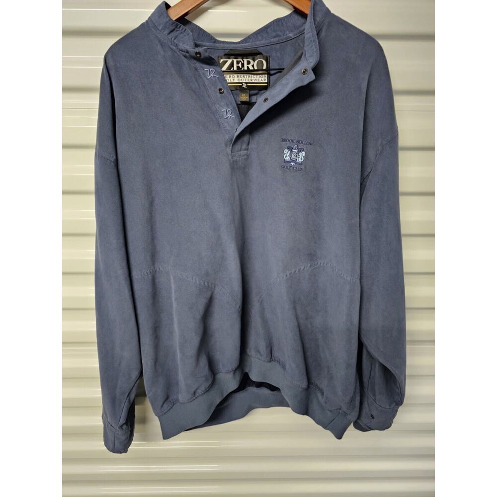 Zero Restriction Men's 1/4 Button Golf Pullover | Navy | Size XL